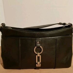 Vintage Entienne Aigner Black Genuine Leather Shoulder Handbag Purse